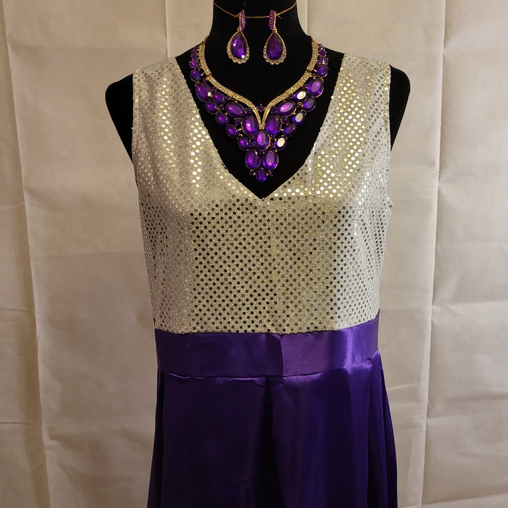 Purple and Silver Dress
